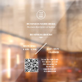 Persoonlijke winkel openingstijden deur met bedrij raamsticker (Vel 2)