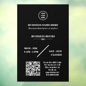 Persoonlijke winkelopeningstijden deur met bedrijf raamsticker (Vel 3)