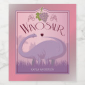 Persoonlijke Winosaur Wijn Etiket (Enkel label)