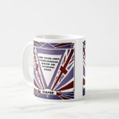Persoonlijke Winston Churchill art deco Union Jack Koffiemok (Voorkant links)