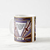 Persoonlijke Winston Churchill art deco Union Jack Koffiemok (Voorkant links)