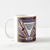 Persoonlijke Winston Churchill art deco Union Jack Koffiemok (Links)