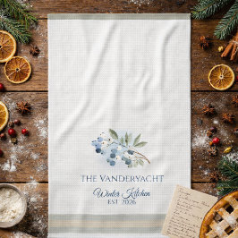 Persoonlijke Winter – Blauwe Bes Botanisch Theedoek