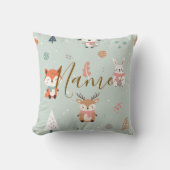 Persoonlijke winter bosdieren kussen (Voorkant)