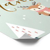 Persoonlijke winter bosdieren poster (Hoek)
