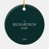 Persoonlijke Winter Kerstboom Keramisch Ornament (Achterkant)