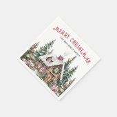 Persoonlijke Winter Kerstmis Servet (Hoek)