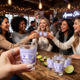 Persoonlijke Winter Mountain Bachelorette Shot Glas