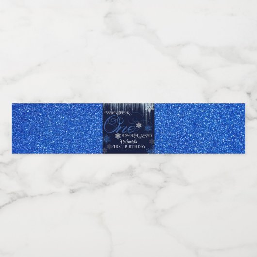 Persoonlijke Winter ONEderland Waterfles Etiket (Enkel label)