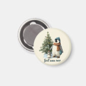 Persoonlijke Winter Pinguïn “Beste Moeder Ooit” Magneet (Voorkant / Achterkant)