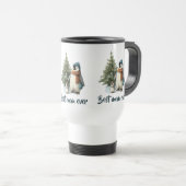 Persoonlijke Winter Pinguïn “Beste Moeder Ooit” Reisbeker (Voorkant rechts)