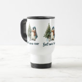 Persoonlijke Winter Pinguïn “Beste Moeder Ooit” Reisbeker (Voorkant links)