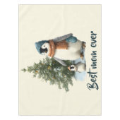 Persoonlijke Winter Pinguïn “Beste Moeder Ooit” Tafelkleed (Voorkant)