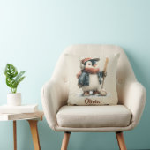 Persoonlijke Winter Pinguïn Softbal Kind Kussen (Stoel)
