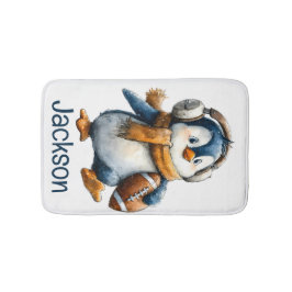 Persoonlijke Winter Pinguïn Voetbal Kind Badmat