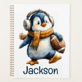 Persoonlijke Winter Pinguïn Voetbal Kind Planner