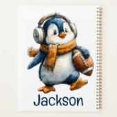 Persoonlijke Winter Pinguïn Voetbal Kind Planner (Achterkant)