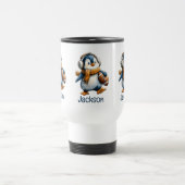Persoonlijke Winter Pinguïn Voetbal Kind Reisbeker (Center)