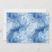 Persoonlijke Winter Wonderland Blauwe Notitiekaartje (Achterkant)