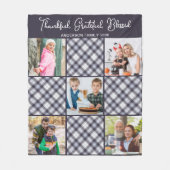 Persoonlijke Winterblauwe grijze speldenfoto Colla Fleece Deken (Voorkant)