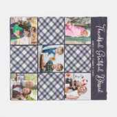 Persoonlijke Winterblauwe grijze speldenfoto Colla Fleece Deken (Voorkant (Horizontaal))