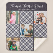 Persoonlijke Winterblauwe grijze speldenfoto Colla Sherpa Deken (Voorkant)