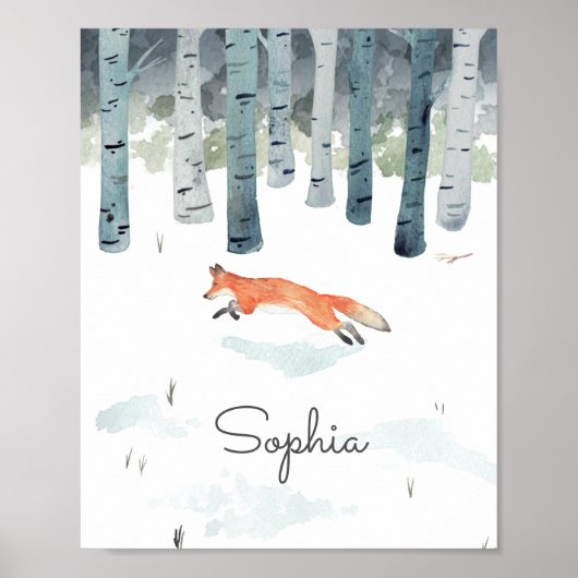 Persoonlijke Winterfox Poster (Voorkant)