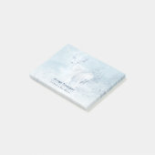Persoonlijke winterherten en dennenbomen post-it® notes (Schuin)