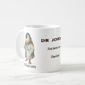 Persoonlijke Winterpinguïn “Beste Dokter Ooit” Koffiemok (Voorkant links)