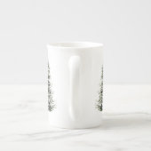 Persoonlijke winterscène porselein kop (Achterkant)