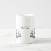 Persoonlijke winterscène porselein kop (Voorkant)