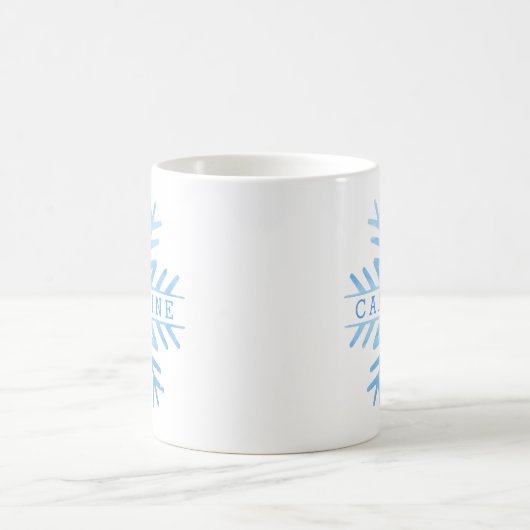 Persoonlijke winterslaap Waterverf Cute Snowflake Koffiemok