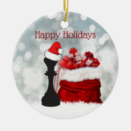 Persoonlijke wintersneeuwkerstkerst keramisch ornament