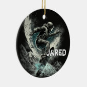 Persoonlijke wintersport keramisch ornament (Rechts)