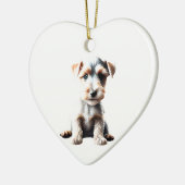 Persoonlijke Wire Fox Terrier Puppy Keramisch Ornament (Links)
