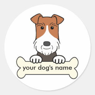 Persoonlijke Wire Fox Terrier Ronde Sticker