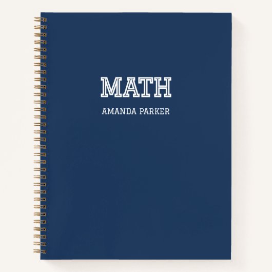 Persoonlijke Wiskunde Grath School Agenda Navyblau (Voorkant)