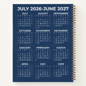 Persoonlijke Wiskunde Grath School Agenda Navyblau (Achterkant)