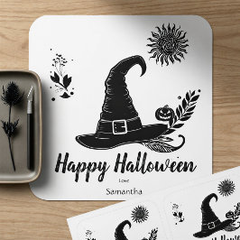 Persoonlijke Witchcore Halloween Sticker Label