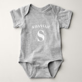 Persoonlijke witte aangepaste naam monogram lief  romper (Voorkant)