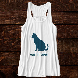 Persoonlijke witte Azure kat moeder familie huisdi Tanktop