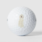 Persoonlijke Witte Crème Doodle Hond Golfballen (Voorkant)