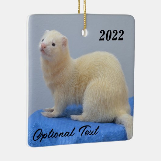 Persoonlijke Witte dichter Keramisch Ornament (Rechts)