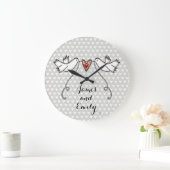 Persoonlijke witte doven bruiloft Gift Acrylische  Grote Klok (Huis)