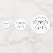 Persoonlijke witte doven en Confetti van het liefd (Voorkanten)