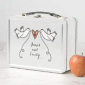 Persoonlijke witte doves bruiloft (In situ)