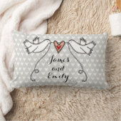 Persoonlijke witte doves bruiloft kussen (Deken)