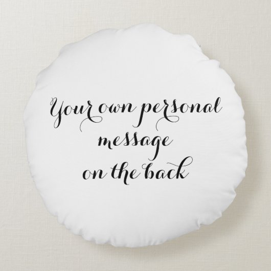 Persoonlijke witte doves bruiloft rond kussen (Achterkant)