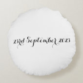 Persoonlijke witte doves Weddenschap Gift-kussen Rond Kussen (Achterkant)