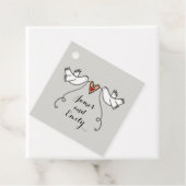 Persoonlijke Witte Doves Weddenschap voor Labels (In situ)